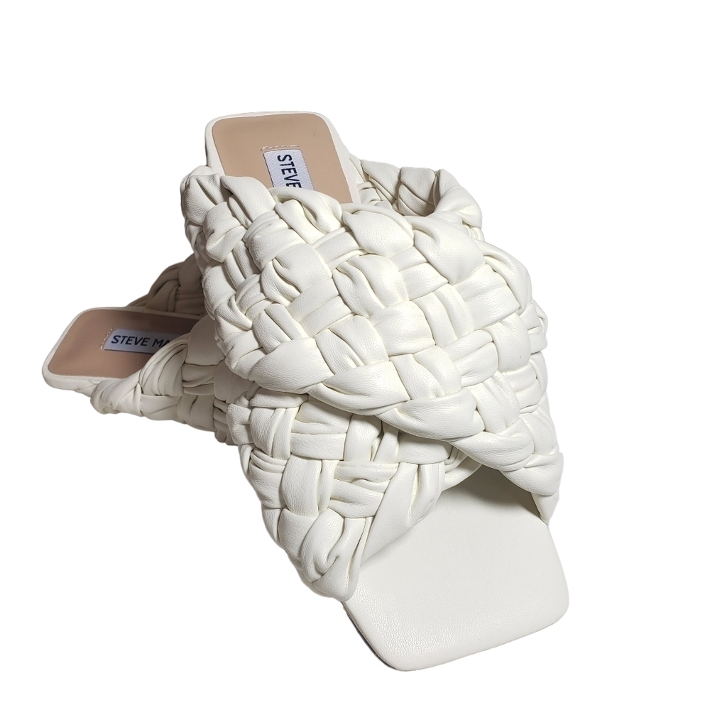 Steve Madden Marina Off White Slides Sz 5.5, 6